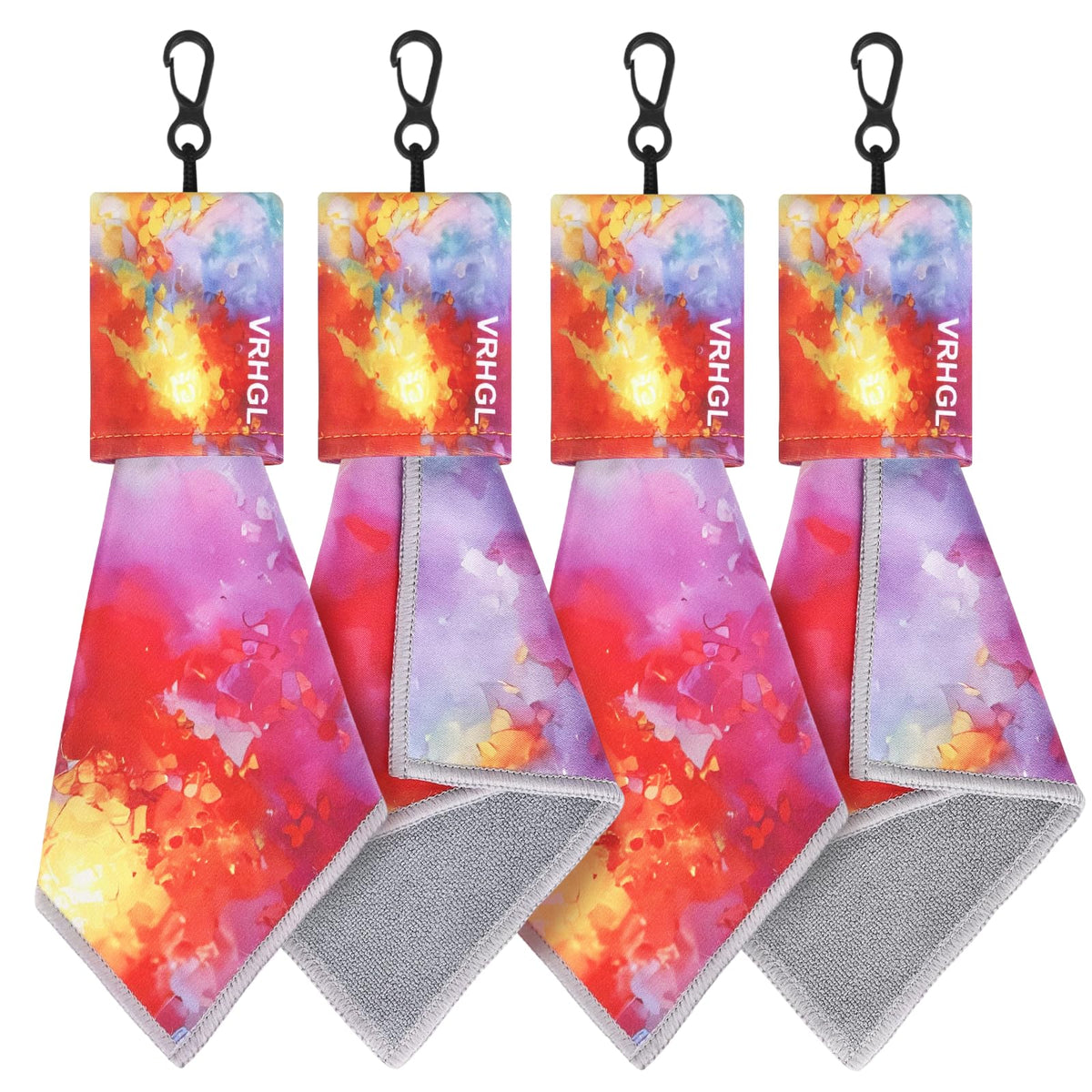 2-Sided glasses cleaner and polishing cloths keychain with 6x6 inch cloths