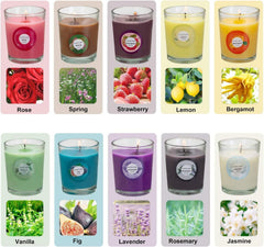 Scented candle in glass jar – fragrance 3, part of 20-pack gift set