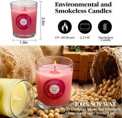 Scented candle in glass jar – fragrance 6, part of 20-pack gift set