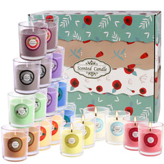 Scented candle in glass jar – fragrance 9, part of 20-pack gift set