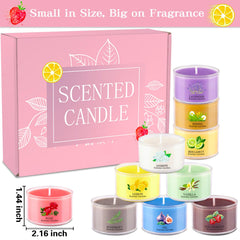 Rose, Jasmine, and Lemon mini jar candles in the set