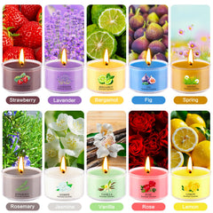 Natural soy wax candles with lead-free cotton wicks