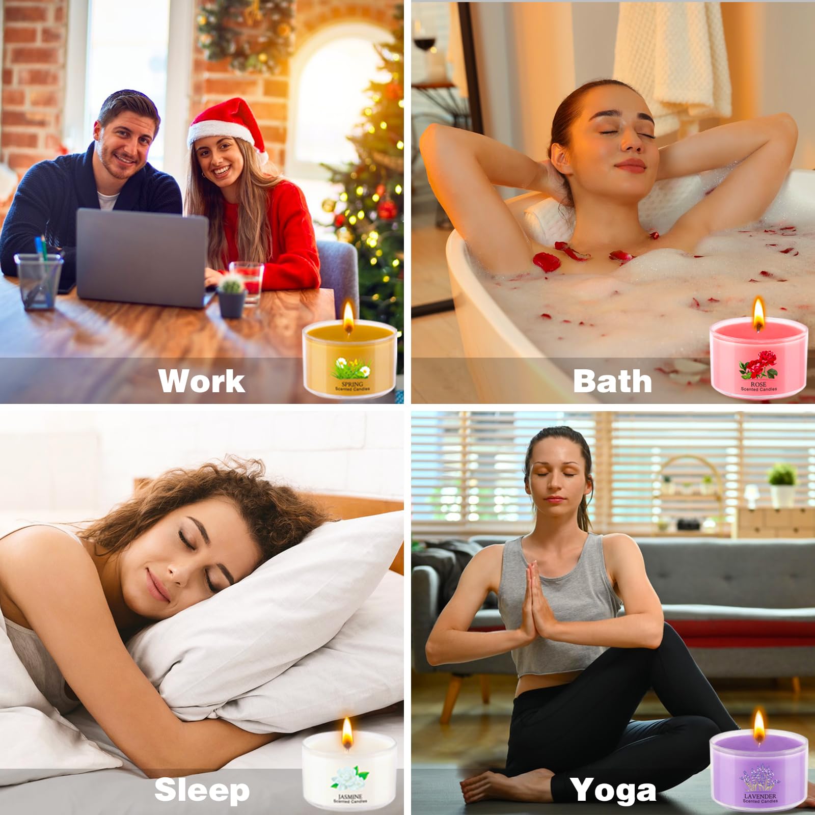 Candle gifts for women and moms in festive packaging