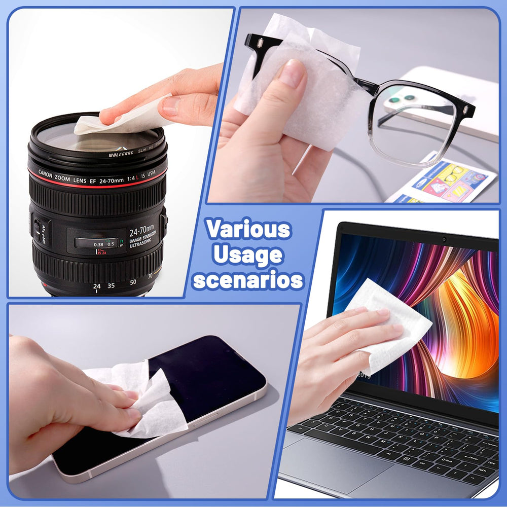 Versatile wipes suitable for camera lenses and monitors