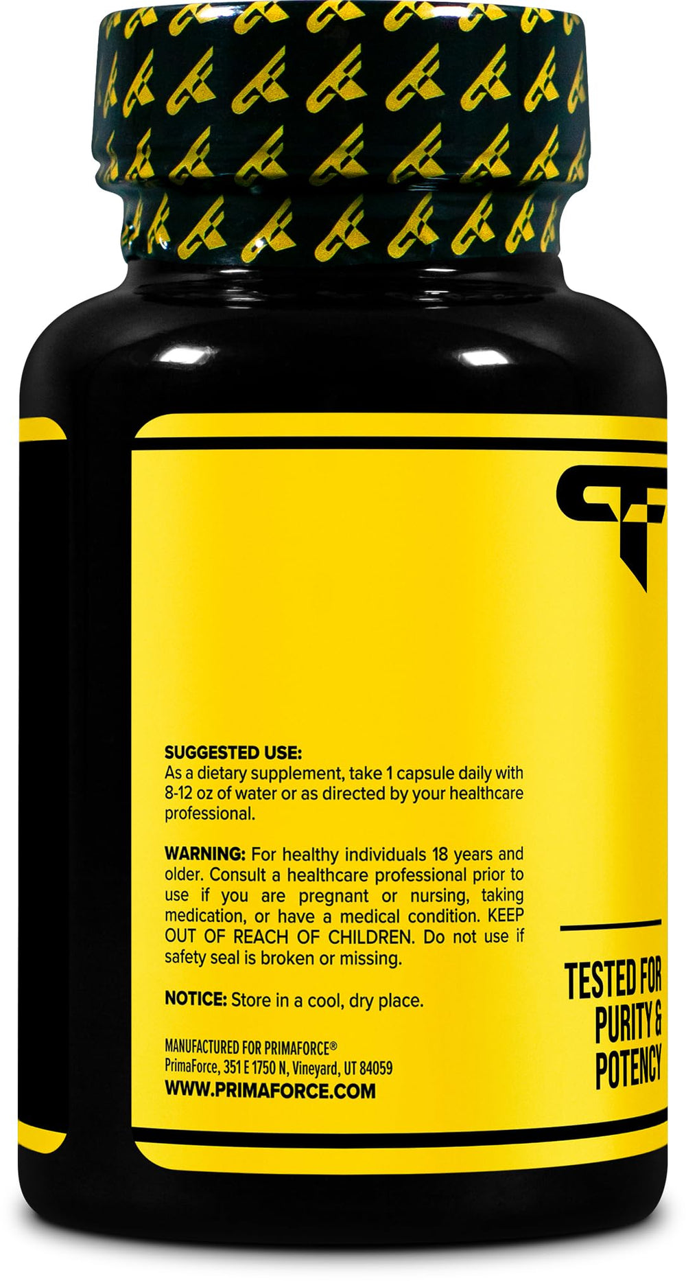 Label showing 2000 FU per serving of nattokinase