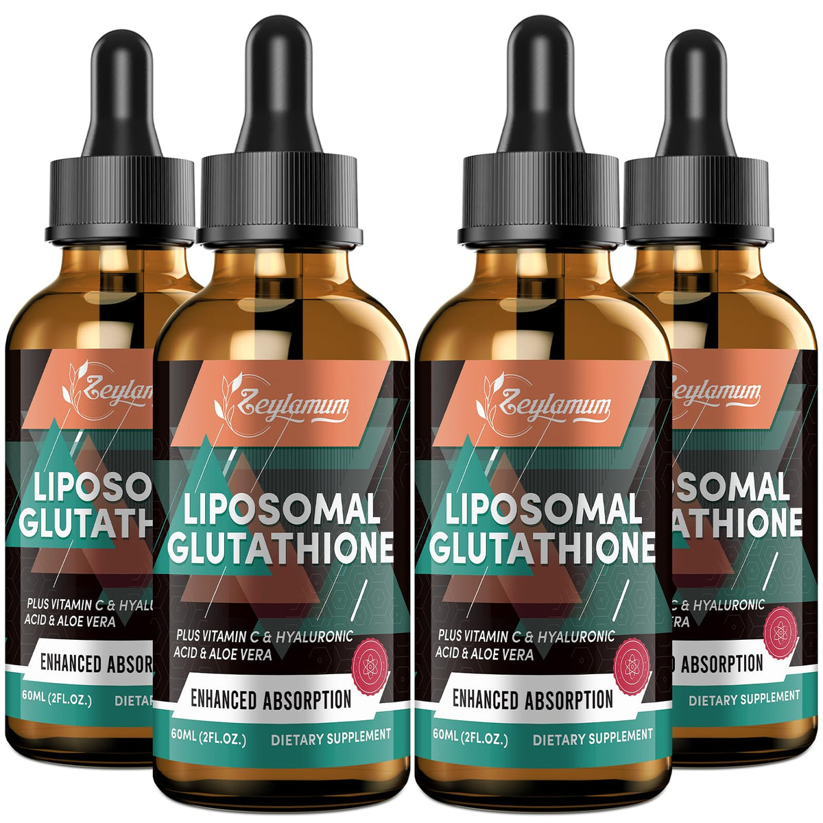 Hero image of 2000mg liposomal glutathione liquid drops bottle