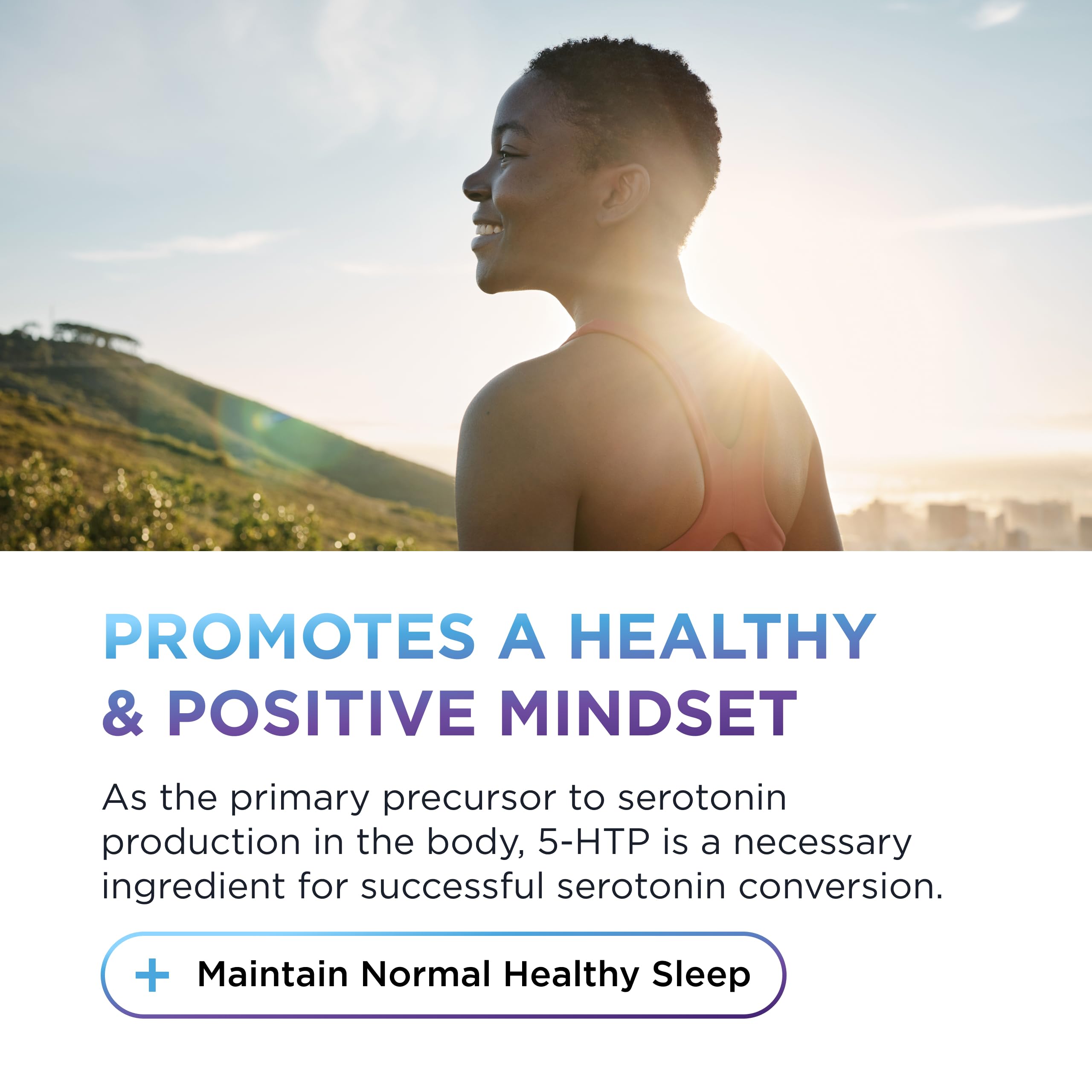 Label highlighting Vitamin B6 on the 5-HTP Elite bottle