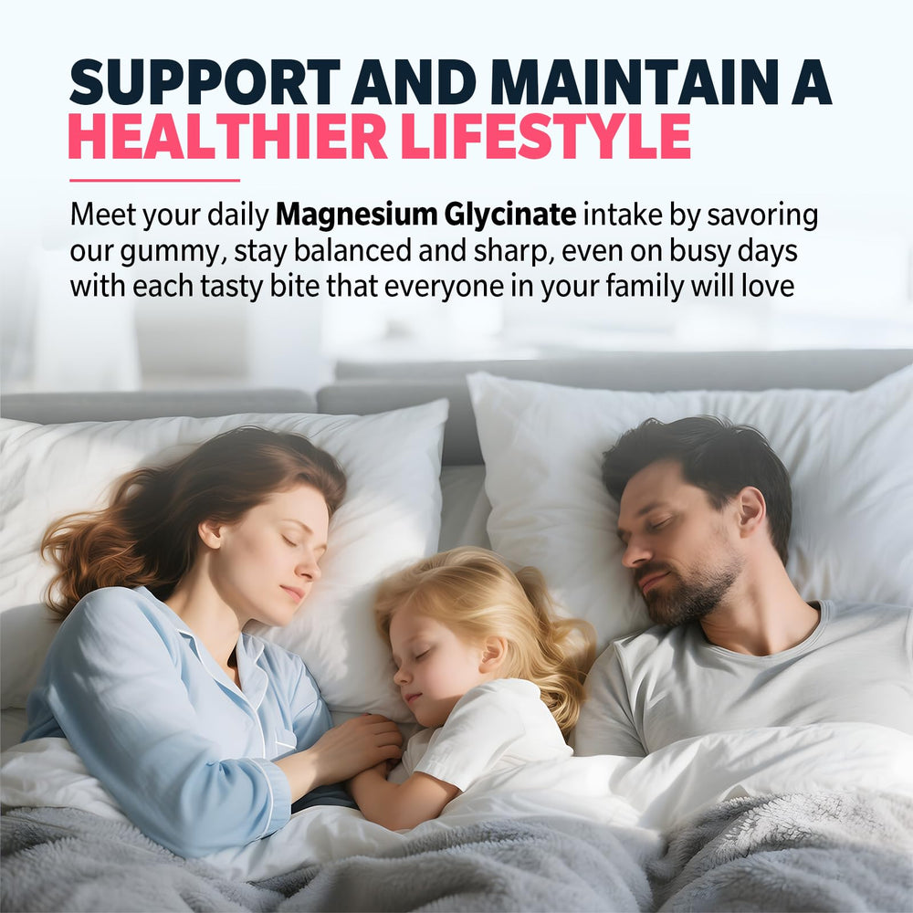 Family friendly magnesium glycinate gummies suitable for adults and kids