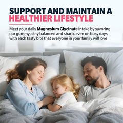 Family friendly magnesium glycinate gummies suitable for adults and kids