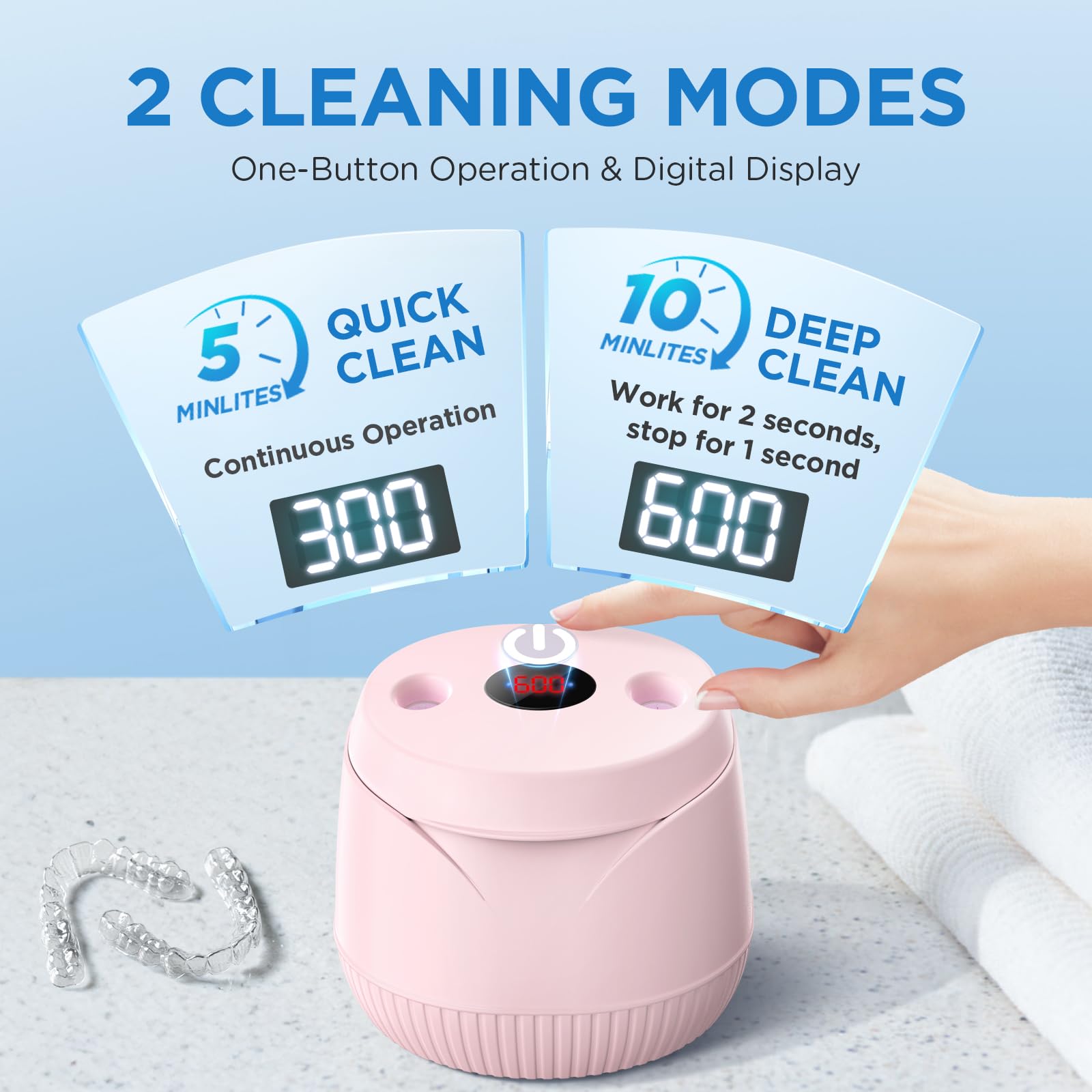 Compact 200ml capacity denture cleaner
