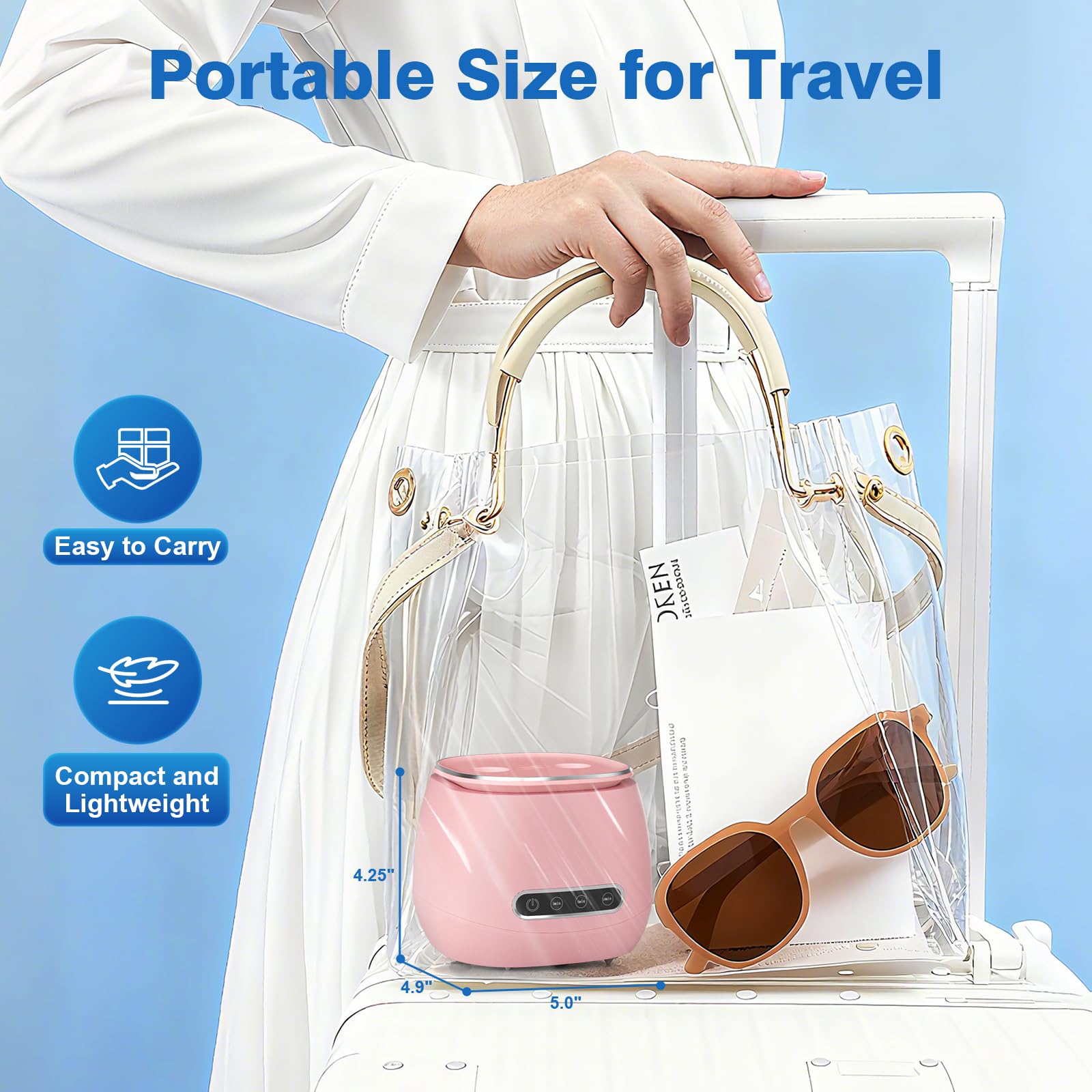 200ml capacity stainless steel tank for dentures and retainers