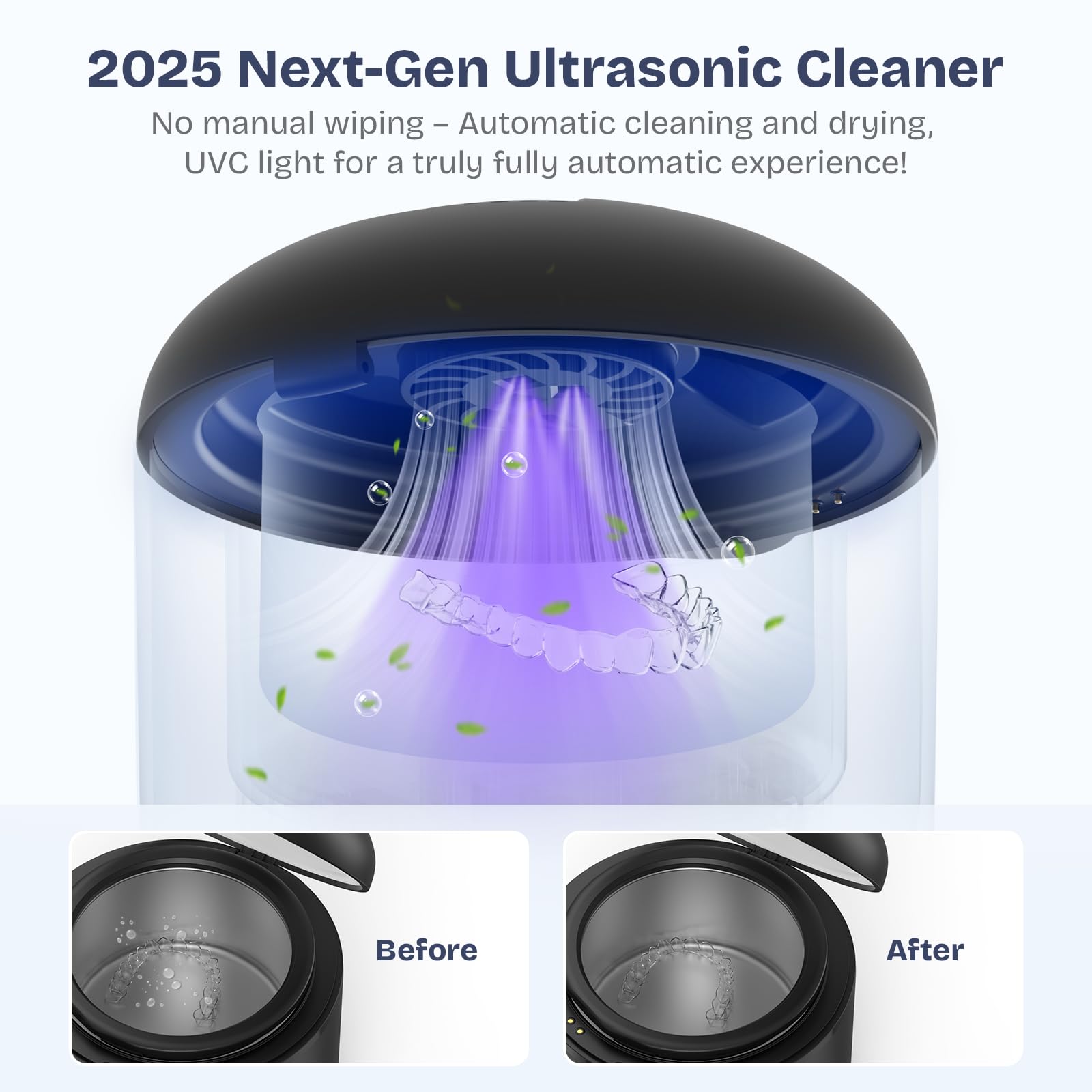 Integrated UVC light for sanitation