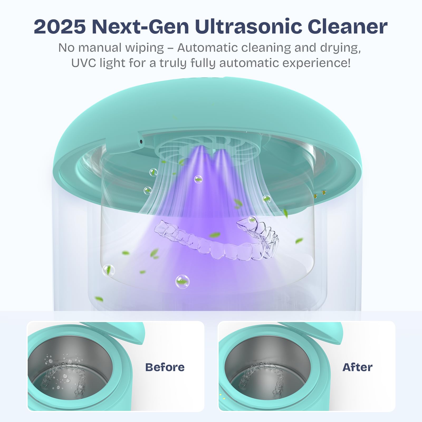Integrated UVC light for enhanced cleaning