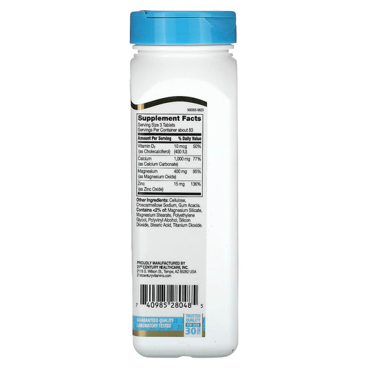 Product image: 21st Century Cal Mag Zinc + D Vitamin 90 Tablets Pack of 2 - bottle and box
