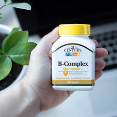 Gluten-free indication on 21st Century B Complex Plus Vitamin C packaging