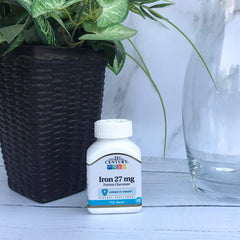 Mineral supplement bottle on white background