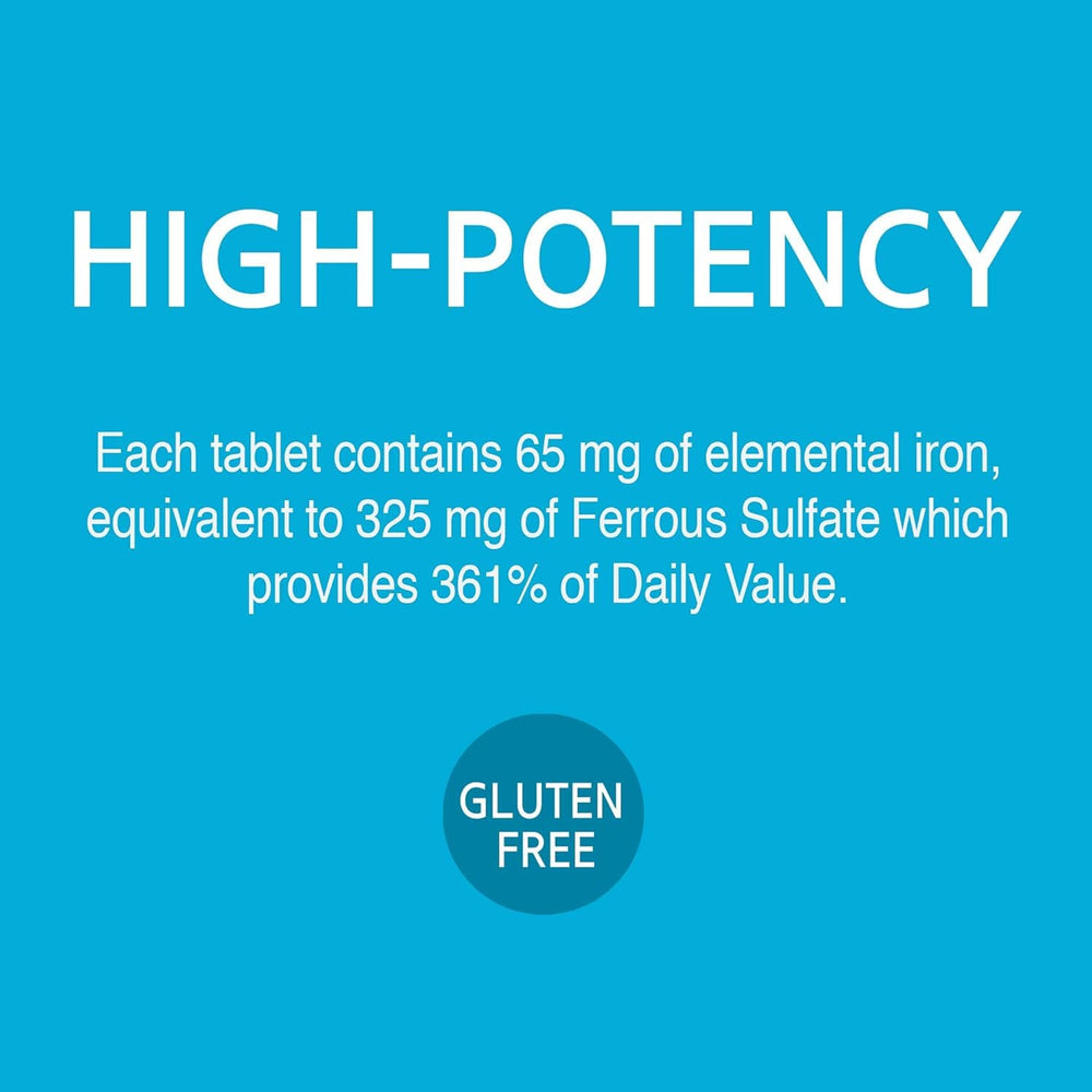 Product packaging box and bottle for 21st Century Iron ferrous sulfate