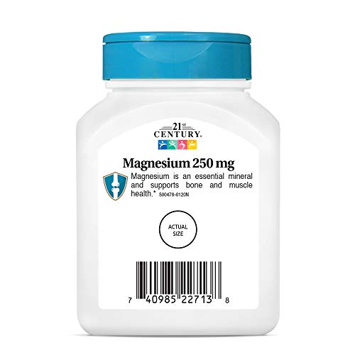 Close-up of magnesium tablet showing size