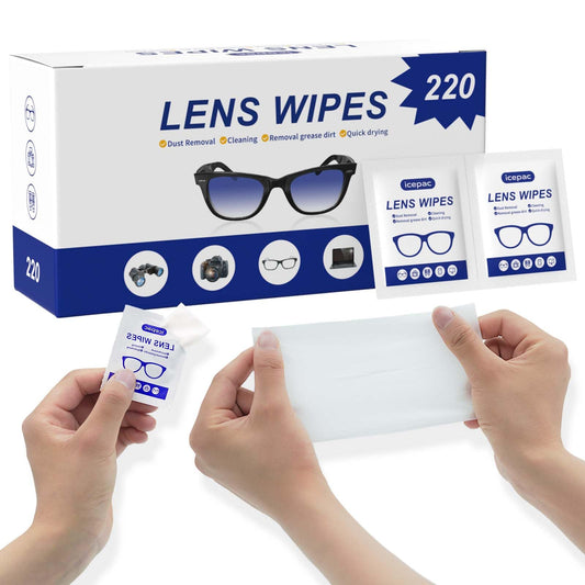 Bulk 220-count lens cleaning wipes pack
