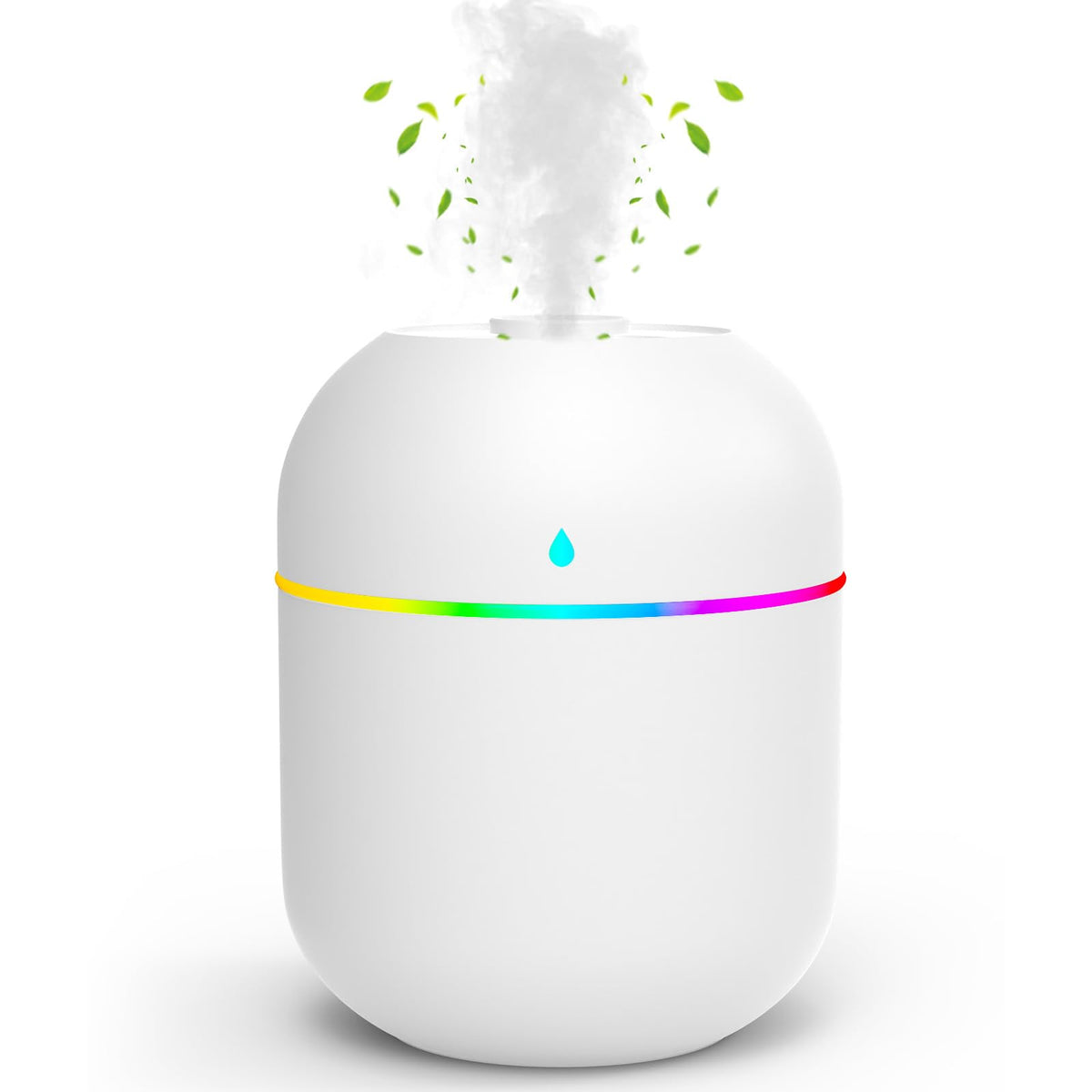 Close-up of 220ml mini essential oil diffuser for desk