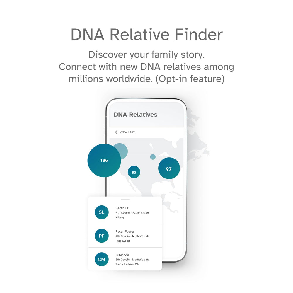 Easy saliva collection kit for at-home DNA testing.