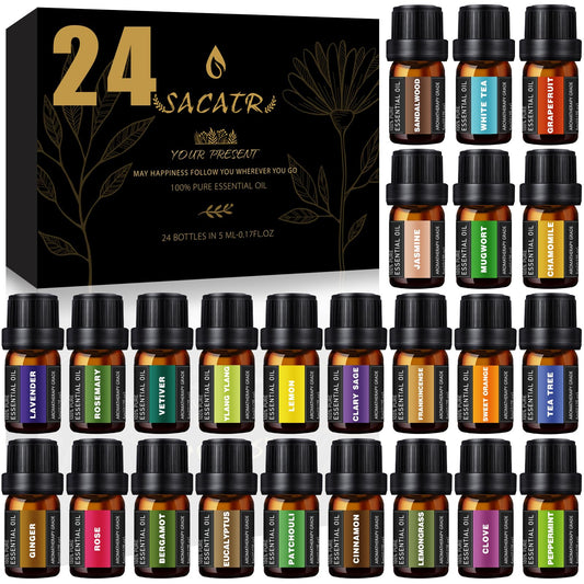 Packaging for 24 x 5ml essential oils set