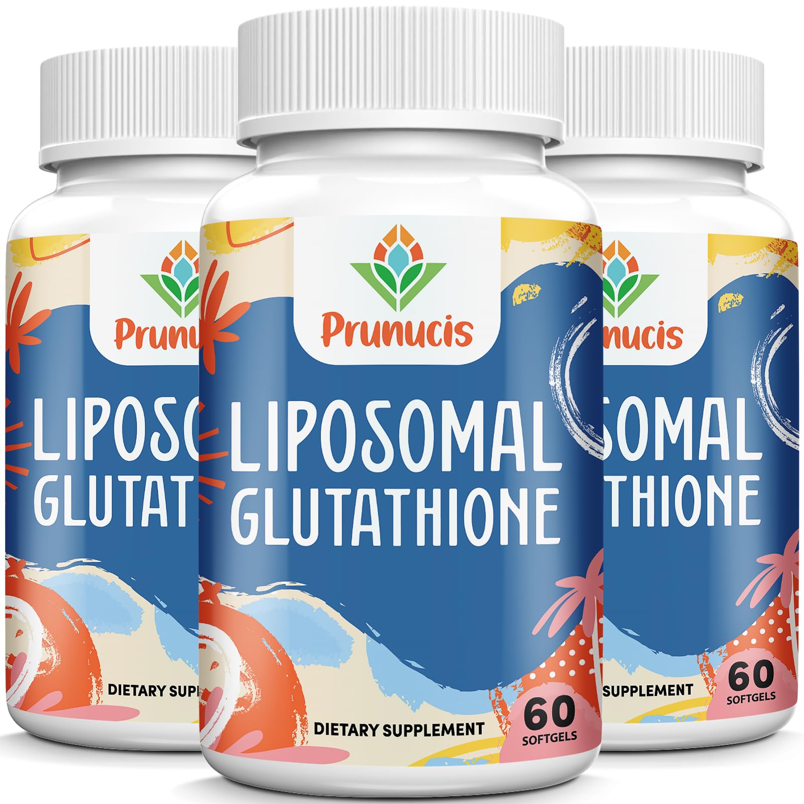 Package of 2400mg liposomal glutathione 180 softgels