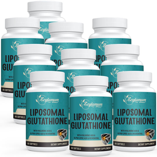 Bottle of 2400 mg liposomal glutathione softgels