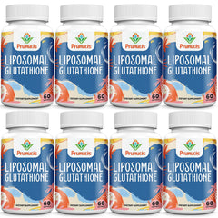 High-dose 2400mg liposomal glutathione softgels with Vitamin C, Milk Thistle and Alpha-Lipoic Acid