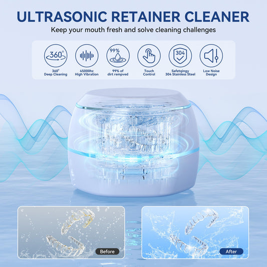 245ml dental cleaning pod for dentures, retainers, and jewelry