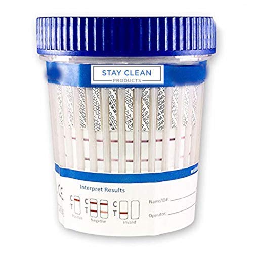 25 Cups Stay Clean Urinalysis Kit - 12-Panel Drug Screen Cup, CLIA Waived
