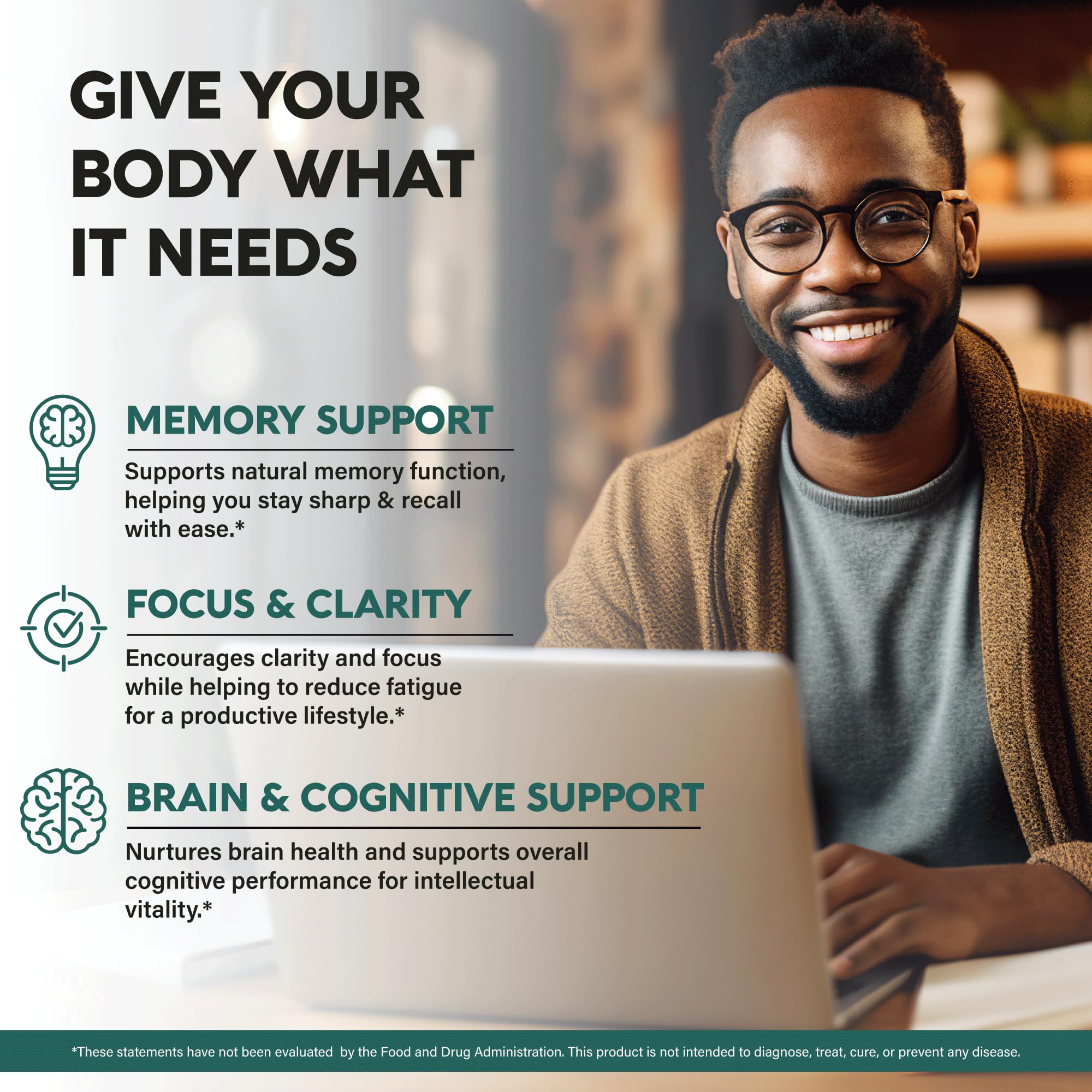 Label showing 25% polysaccharides in Lions Mane