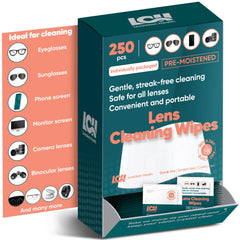 250 count lens wipes for eyeglasses – individually wrapped
