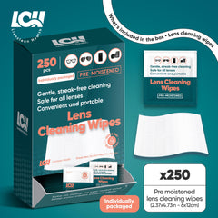 Pre-moistened eyeglass wipes for home, office, travel