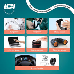 Travel-ready eyeglass cleaner wipes