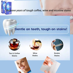 Gentle whitening formula label highlighting low sensitivity