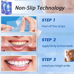 Anti-slip whitening strips adhering to teeth during wear