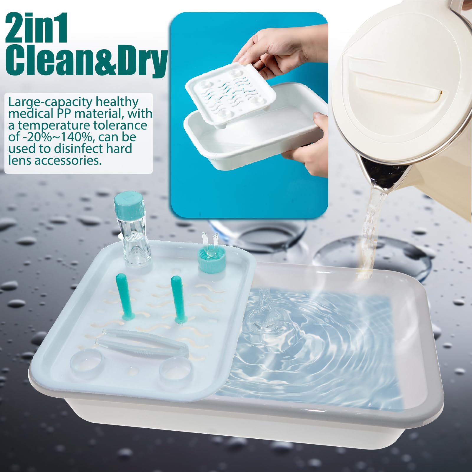 Hollow lens removers and precision tweezer included in kit
