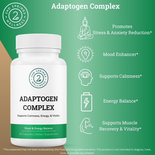 Close-up of product label highlighting Ashwagandha and Rhodiola