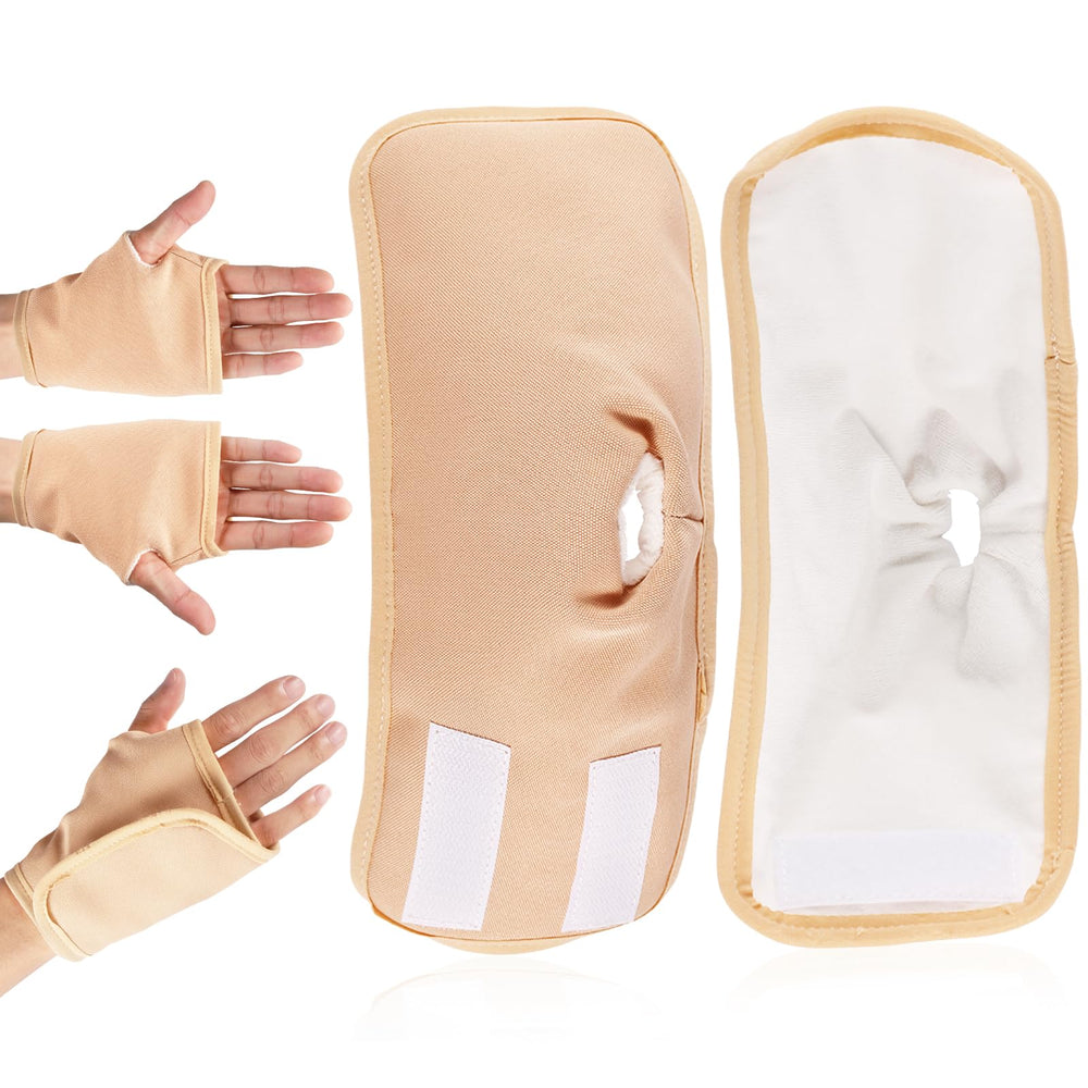 Khaki 2-piece castor oil packs for hands