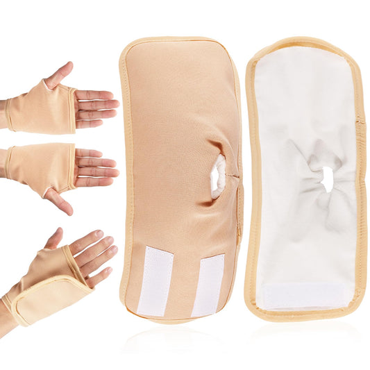 Khaki 2-piece castor oil packs for hands