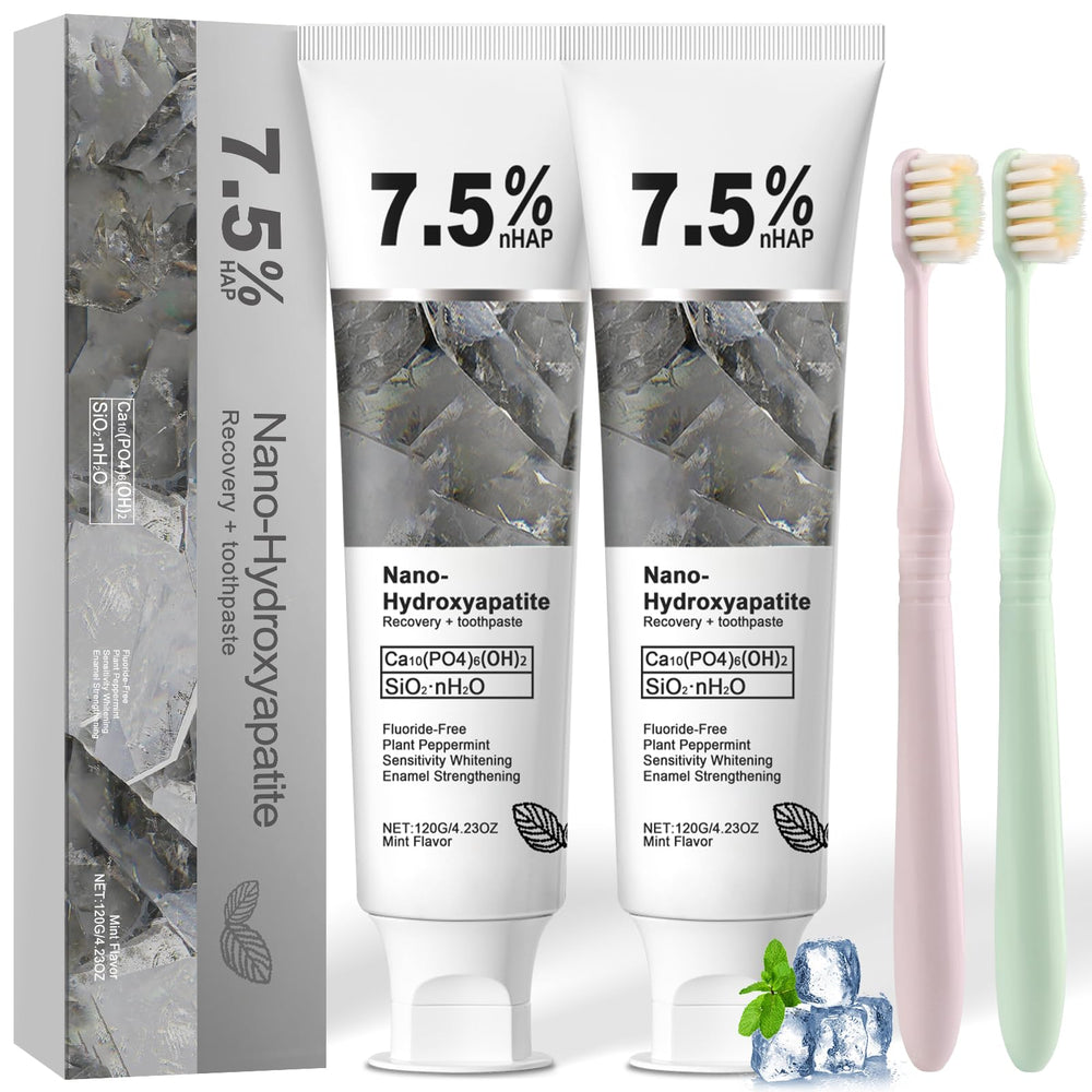 Front view of 2Pcs Nano Hydroxyapatite Toothpaste
