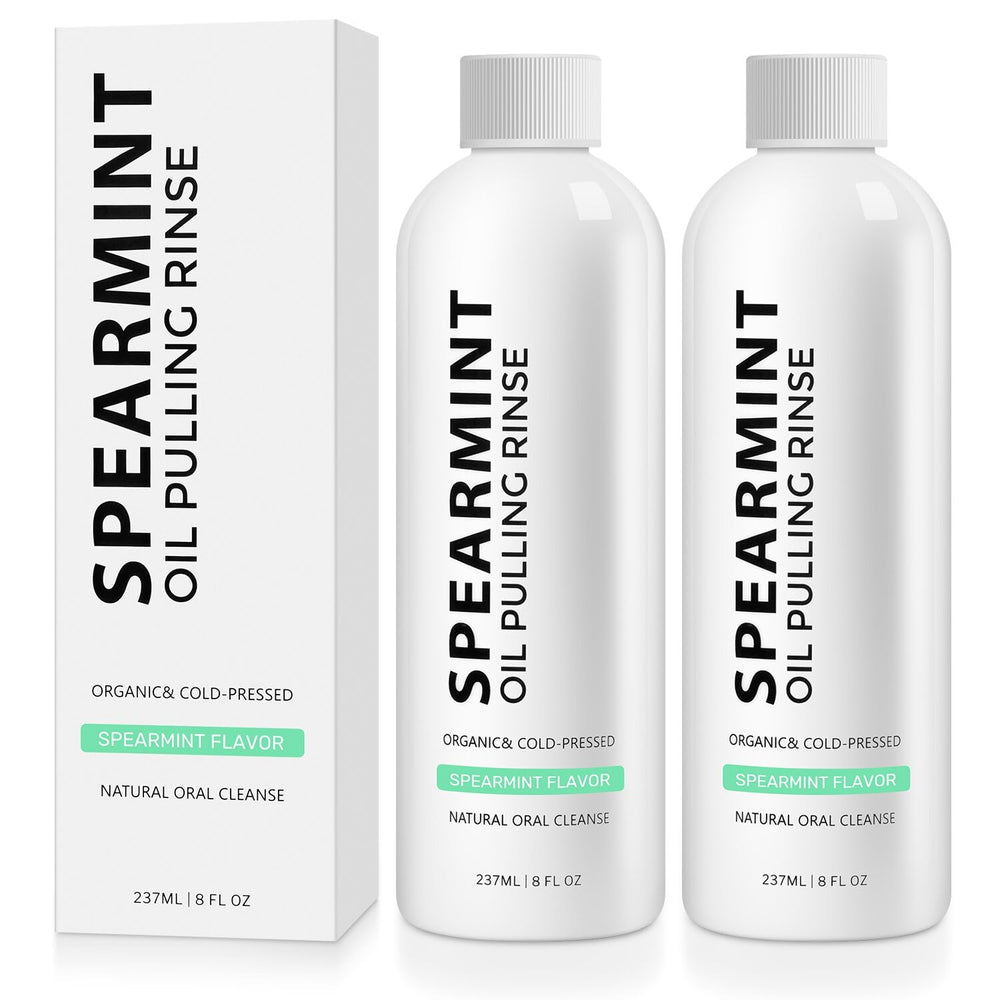 Packaging image for 2pcs Spearmint Oil Pulling Rinse