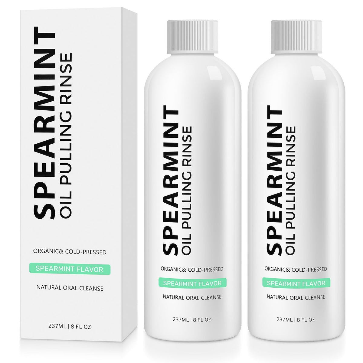 Packaging image for 2pcs Spearmint Oil Pulling Rinse