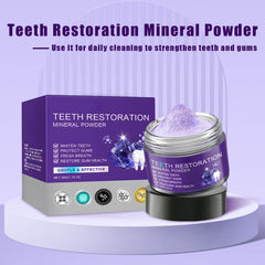 Close-up of mineral powder texture for teeth restoration