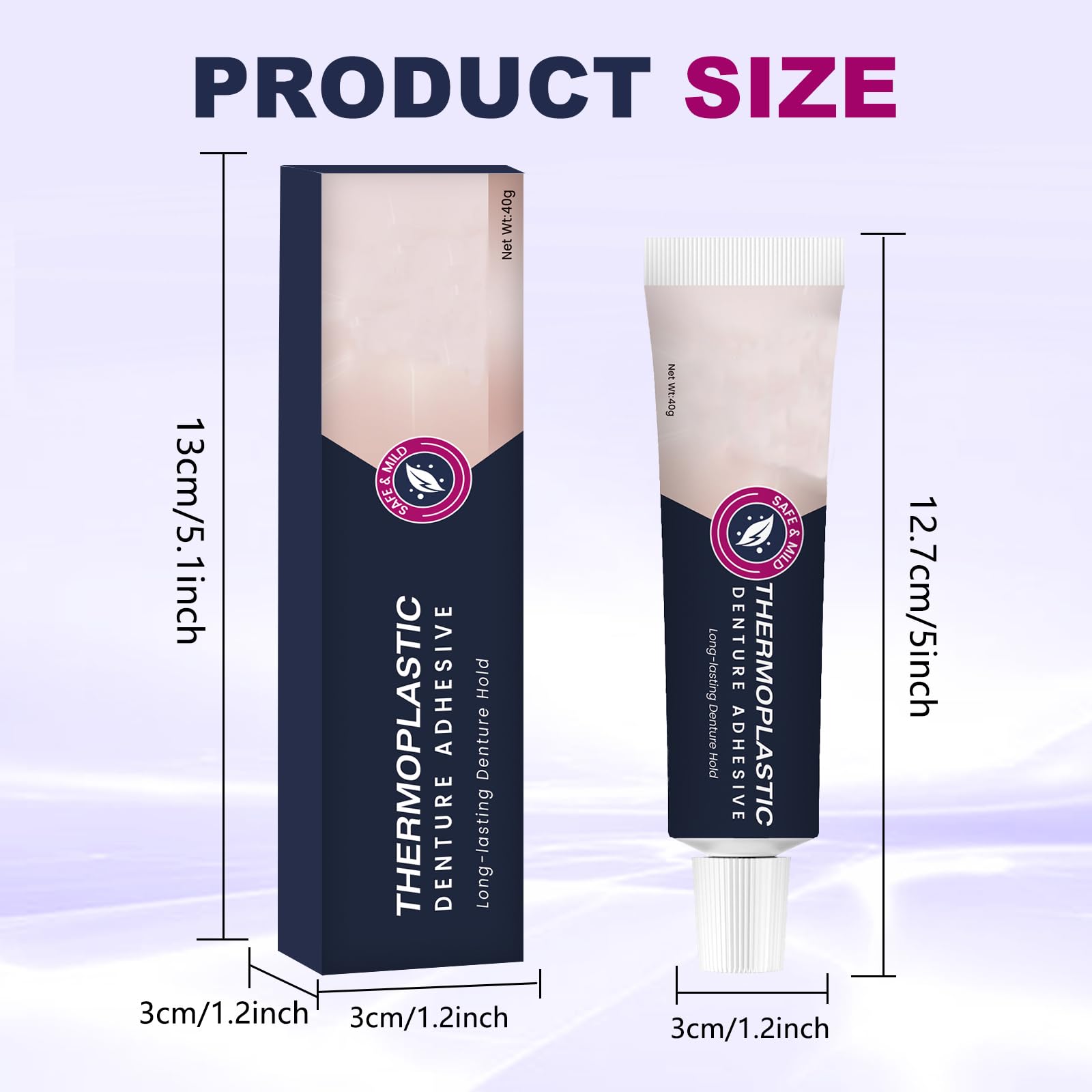 Travel-friendly compact denture adhesive for on-the-go use