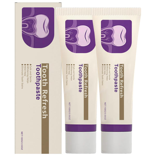 Two tubes of 2Pcs Tooth Refresh toothpaste for enamel repair and fresh breath