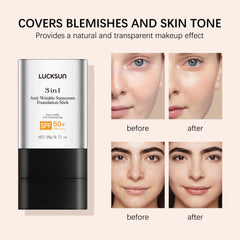 3-in-1 foundation stick packaging with built-in mirror style applicator