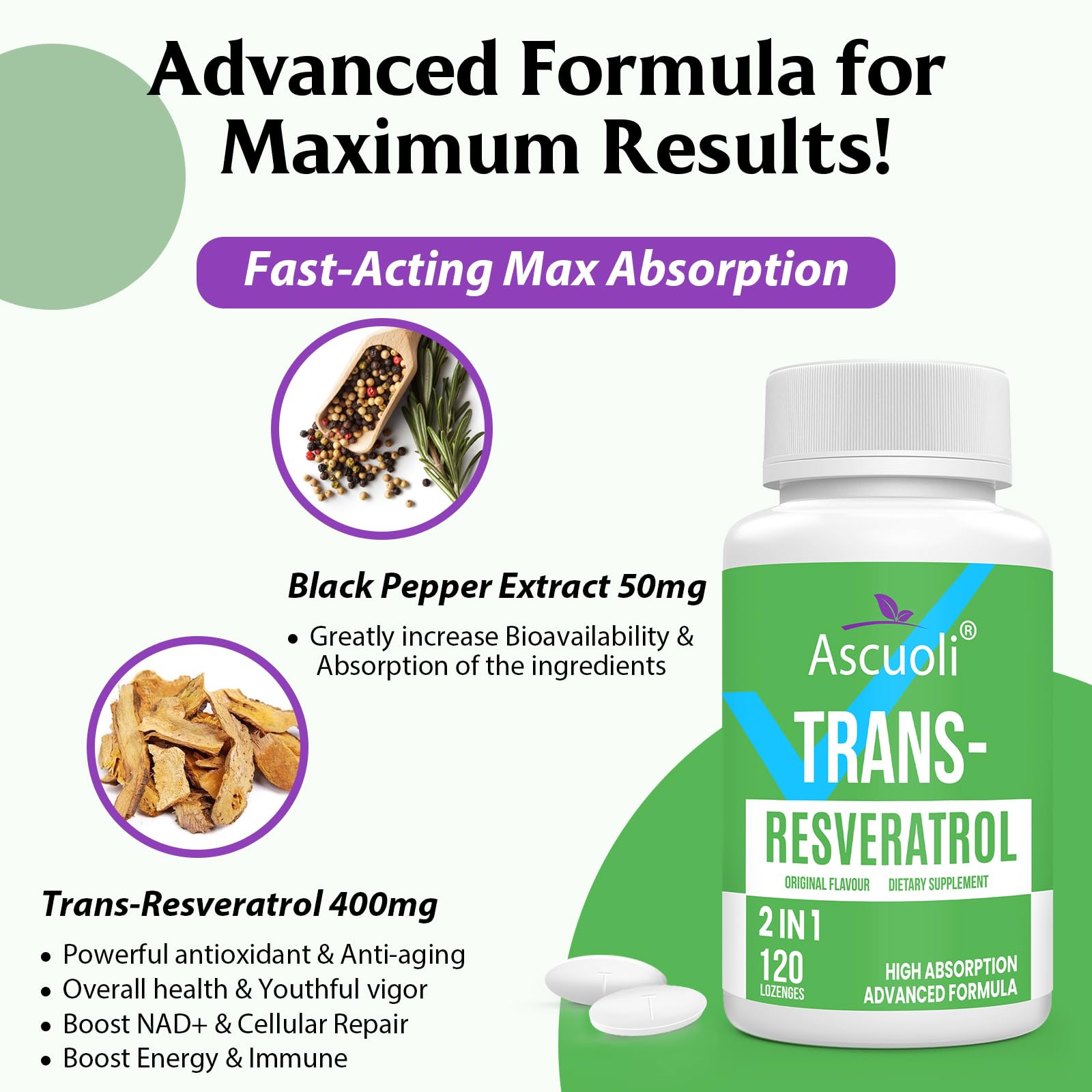 3-in-1 formula highlighting NAD+, aging, immune support