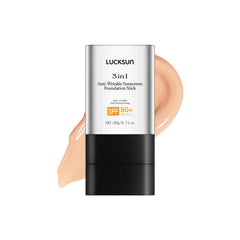 3-in-1 foundation stick closeup shows natural, radiant coverage.